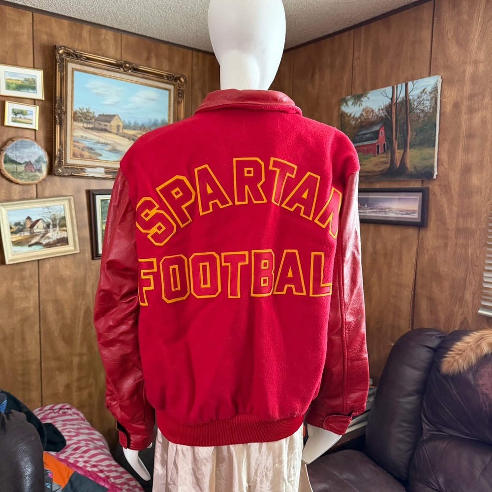 Vintage Spartan Football Varsity Jacket